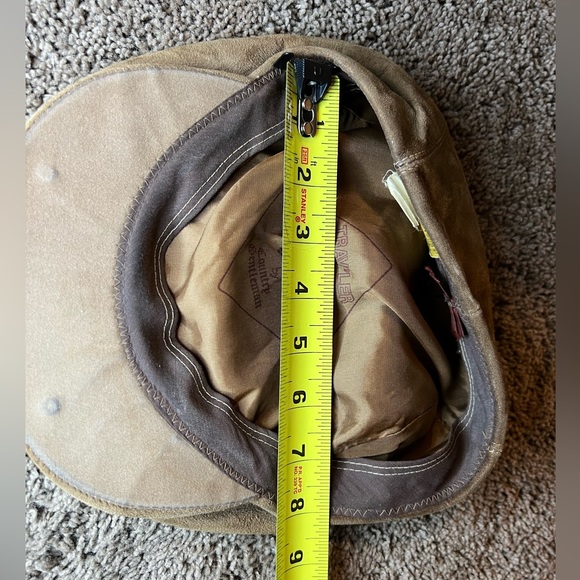 Trav’ler By Country Gentlemen suede driver Cabbie Cap hat brown 7 5/8 A57 - Picture 10 of 11